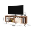 Rack para TV Até 75 Polegadas Roma 1 Porta 1 Prateleira Canelato Rust Natura Off White - Atualle Móveis