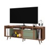 Rack para TV Até 75 Polegadas Roma 1 Porta 1 Prateleira Freijo Rustico/Green Fosco - Atualle Móveis