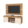 Rack com Painel para TV Até 65 Polegadas Denver 2 Portas Canelato Rustico/Natura Off White - Atualle Móveis