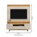 Rack com Painel para TV Até 70 Polegadas Orlando 3 Portas Ripado com Led Tauari/Off White Brilho - Linea Brasil
