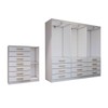Quarto Completo Casal Catedral 7 Portas 19 Gavetas Branco - Panorama Móveis