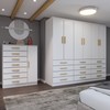 Quarto Completo Casal Catedral 7 Portas 19 Gavetas Branco - Panorama Móveis