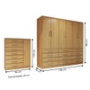 Guarda-Roupa Casal Catedral 6 Portas 12 Gavetas e Cômoda 1 Porta 7 Gavetas Cinamomo - Panorama Móveis