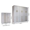Guarda-Roupa Casal Catedral 6 Portas 12 Gavetas e Cômoda 1 Porta 7 Gavetas Branco - Panorama Móveis