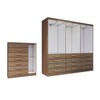 Guarda-Roupa Casal Catedral 6 Portas 12 Gavetas e Cômoda 1 Porta 7 Gavetas Demolição - Panorama Móveis