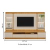 Rack com Painel para TV Até 70 Polegadas São Paulo 2 Portas 2 Gavetas Ripado com Led Tauari/Off White Fosco - Linea Brasil