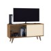 Rack para TV Até 55 Polegadas Malaga 1 Porta Canelato Rustico/Natura/Off White - Atualle Móveis