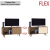 Rack para TV Até 55 Polegadas Malaga 1 Porta Canelato Rustico/Natura/Off White - Atualle Móveis