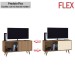 Rack para TV Até 55 Polegadas Malaga 1 Porta Canelato Rustico/Natura/Off White - Atualle Móveis
