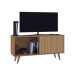 Rack para TV Até 55 Polegadas Malaga 1 Porta Canelato Rustico/Natura/Off White - Atualle Móveis