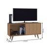 Rack para TV Até 55 Polegadas Malaga 1 Porta Canelato Rustico/Natura/Off White - Atualle Móveis