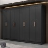Guarda-Roupa Casal Paris 8 Portas 4 Gavetas Preto - Maxel