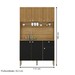 Armário de Cozinha Style 6 Portas 1 Gaveta Ripado 3d Freijó/Nero - Kits Paraná