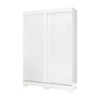Guarda-Roupa Solteiro Turim 2 Portas 2 Gavetas Branco Brilho - Atualle Móveis