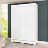 Guarda-Roupa Solteiro Turim 2 Portas 2 Gavetas Branco Brilho - Atualle Móveis