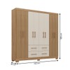 Guarda-Roupa Casal Itapema 8 Portas 4 Gavetas Canelato/Natura - Atualle Móveis