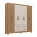 Guarda-Roupa Casal Itapema 8 Portas 4 Gavetas Canelato/Natura - Atualle Móveis