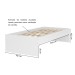 Cama Solteiro Prisma Branco - Movelbras