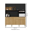 Cozinha Compacta Core 8 Portas 1 Gaveta Freijó/Nero - Kits Paraná