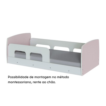 Cama Infantil Montessoriana Ninho Rosa - Movelbras