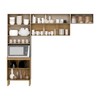 Cozinha Compacta Urbane 9 Portas Ripado 3d Freijó/Vanilla - Kits Paraná