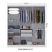 Guarda-Roupa Paris 6 Portas 2 Gavetas com Espelho Branco - Maxel