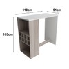 Bancada de Cozinha Ad5003 Carvalho/Branco - Tecno Mobili
