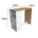 Bancada de Cozinha Ad5003 Branca/Amêndoa - Tecno Mobili