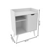 Aparador 1 Porta 1 Prateleira Ap2310 Branco - Tecno Mobili