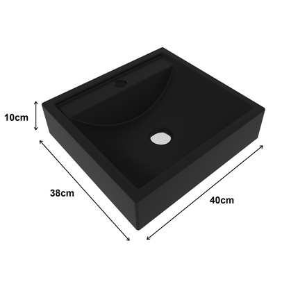 Cuba para Banheiro Preta Bn3600 - Tecno Mobili