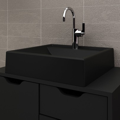 Cuba para Banheiro Preta Bn3600 - Tecno Mobili