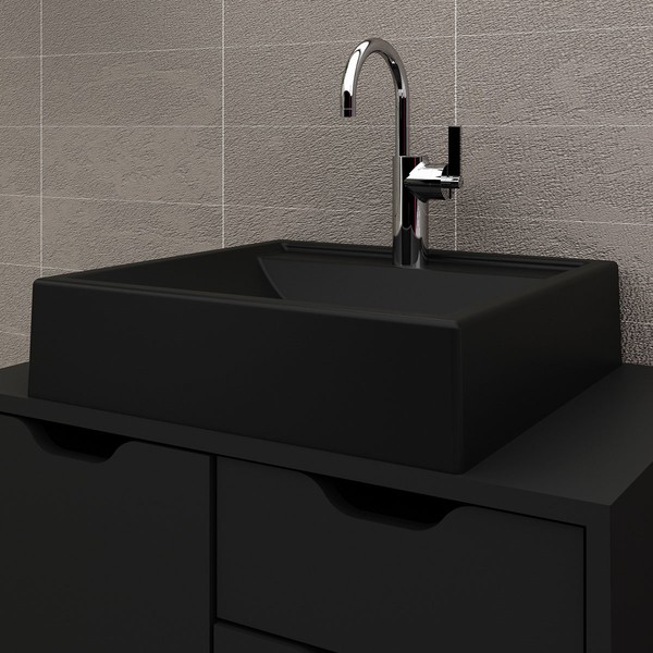 Cuba para Banheiro Preta Bn3600 - Tecno Mobili