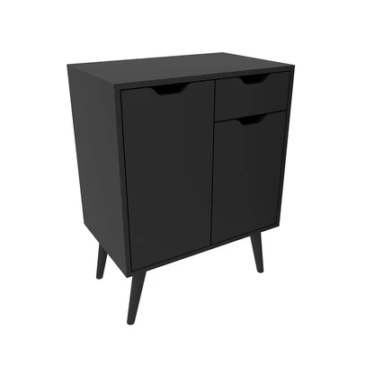 Armário de Banheiro 2 Portas 1 Gaveta Bn3637 Preto - Tecno Mobili