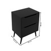 Armário de Banheiro 2 Gavetas Bn3639 Preto - Tecno Mobili
