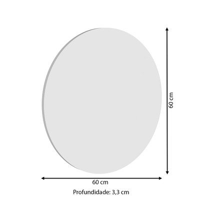 Espelho Decorativo Redondo 60 Cm Bn3640 - Tecno Mobili