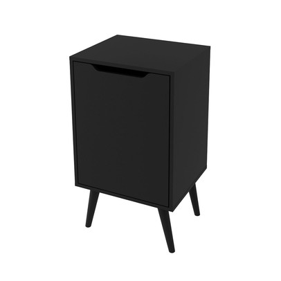 Armário de Banheiro 1 Porta Bn3641 Preto - Tecno Mobili