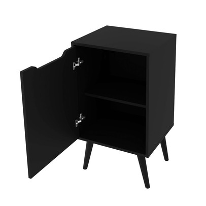 Armário de Banheiro 1 Porta Bn3641 Preto - Tecno Mobili