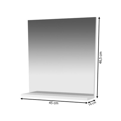 Espelho Decorativo 46,5 X 45 Cm Bn3642 Branco - Tecno Mobili