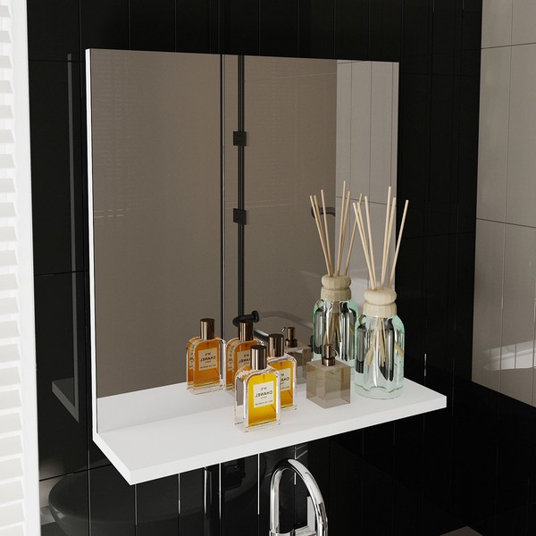 Espelho Decorativo 46,5 X 45 Cm Bn3642 Branco - Tecno Mobili