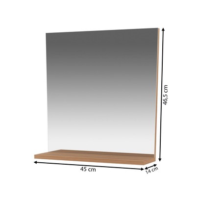 Espelho Decorativo 46,5 X 45 Cm Bn3642 Amêndoa - Tecno Mobili