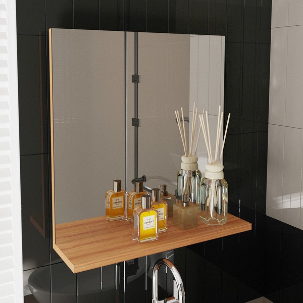 Espelho Decorativo 46,5 X 45 Cm Bn3642 Amêndoa - Tecno Mobili