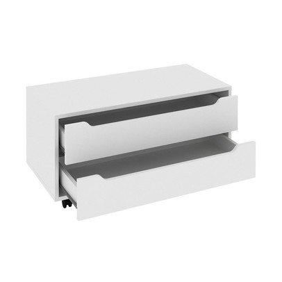 Armário de Banheiro 2 Gavetas com Rodízio Bn3643 Branco - Tecno Mobili