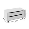 Armário de Banheiro 2 Gavetas com Rodízio Bn3643 Branco - Tecno Mobili