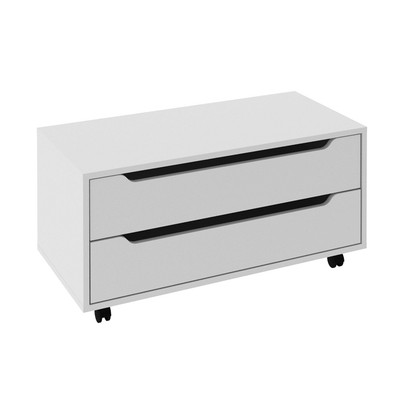 Armário de Banheiro 2 Gavetas com Rodízio Bn3643 Branco - Tecno Mobili