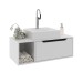 Armário de Banheiro 1 Porta Bn3644 Branco - Tecno Mobili