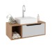Armário de Banheiro 1 Porta Bn3644  Amêndoa/Branco - Tecno Mobili