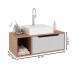 Armário de Banheiro 1 Porta Bn3644  Amêndoa/Branco - Tecno Mobili