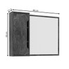 Armário de Banheiro 1 Porta com Espelho Bn3645 Mármore Lunar - Tecno Mobili