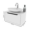 Armário de Banheiro 1 Porta Bn3646 Branco - Tecno Mobili