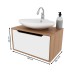 Armário de Banheiro 1 Porta Bn3646 Amêndoa/Branco - Tecno Mobili